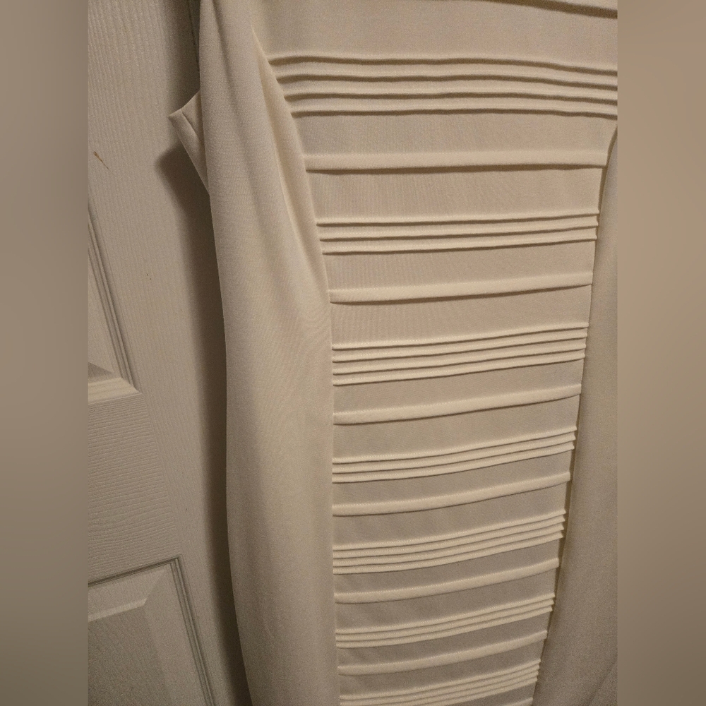 Calvin Klein Ivory Striped Mini Dress - Picture 11 of 12